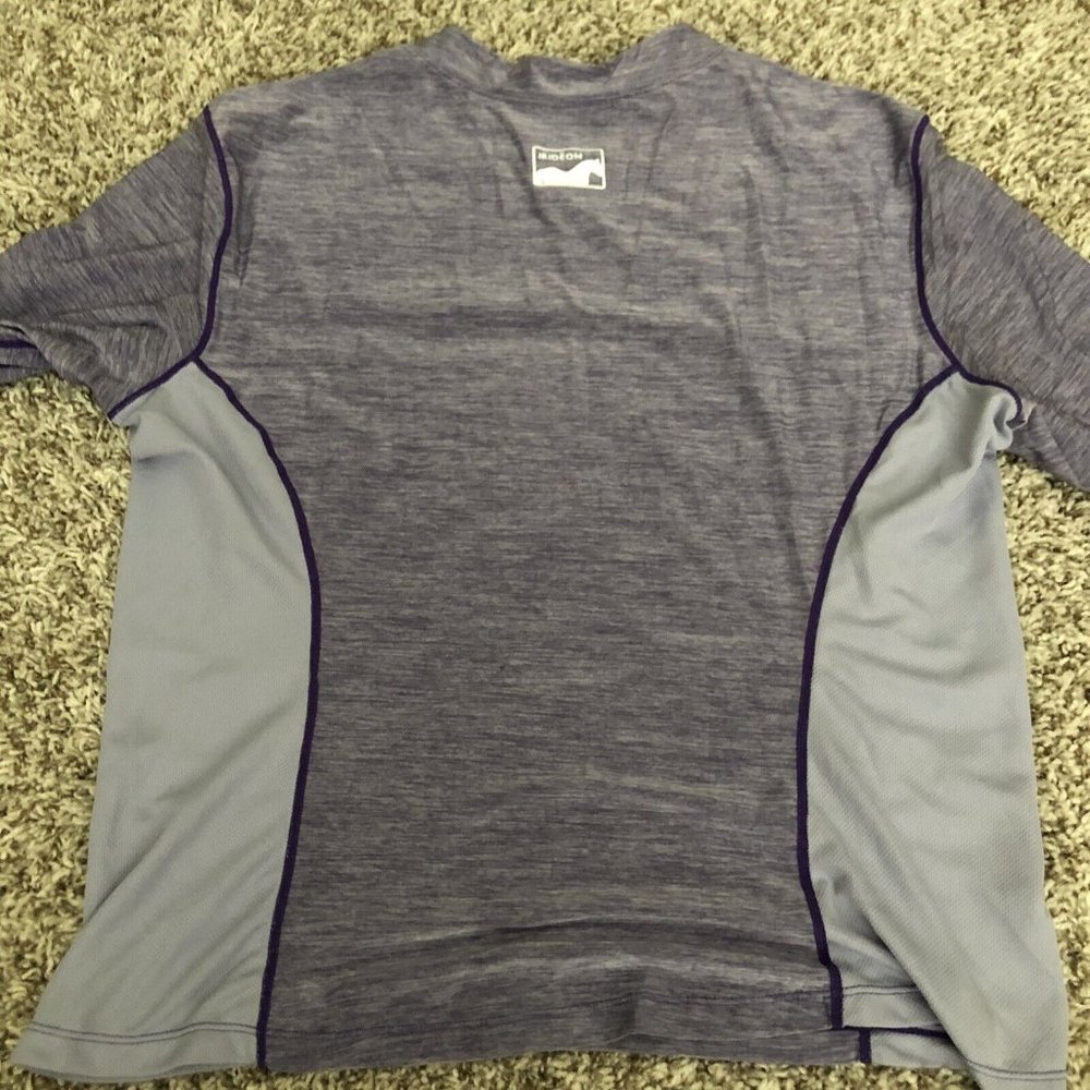Womens Irideon Riding Wear V Neck Long Sleeve Shirt Purple  Sz XL Vented On Side - Picture 8 of 10